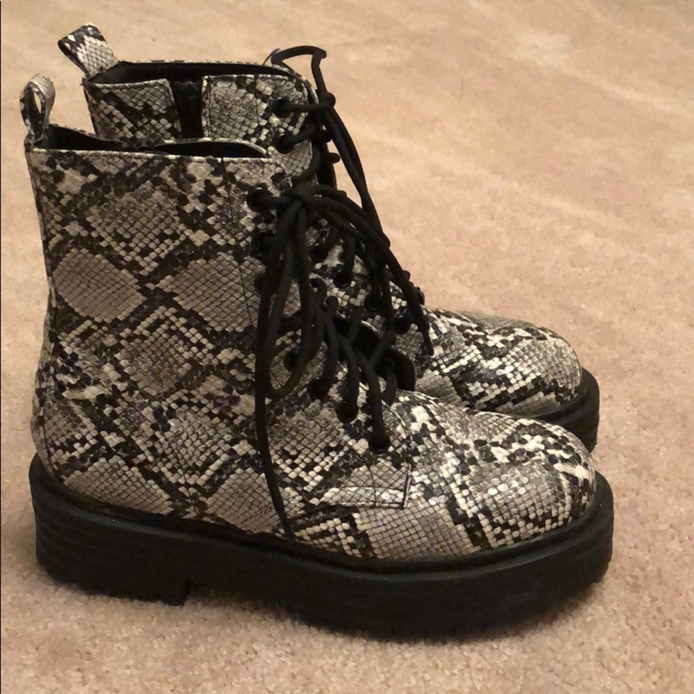 MIA Snakeskin Platform Boots